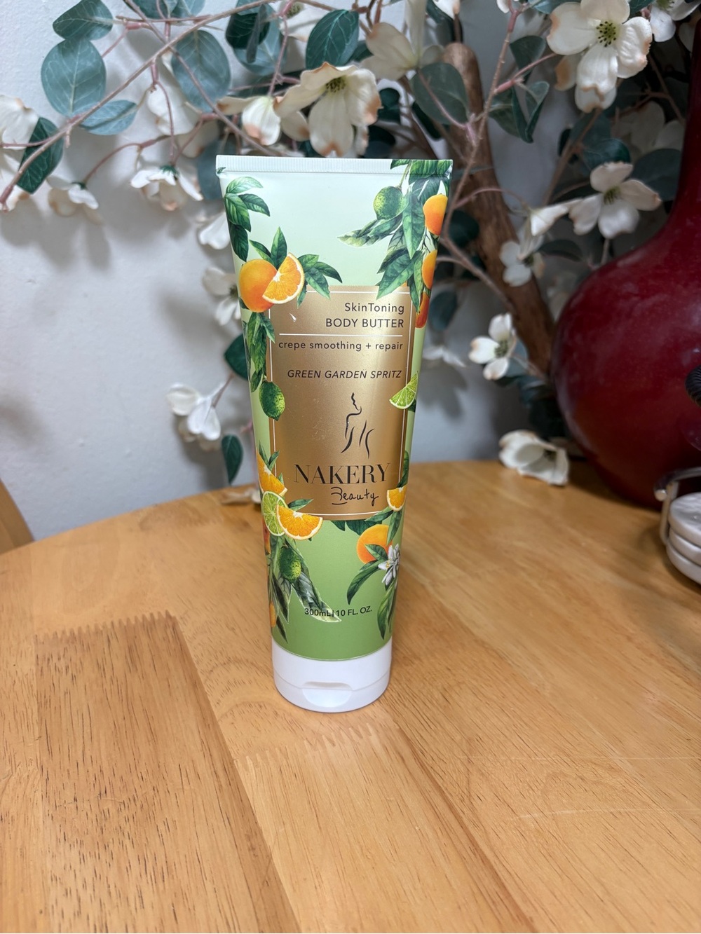 Nakery Beauty Skin Toning Body Butter GREEN GARDEN SPRITZ, 300ml/10oz,SEALED,New